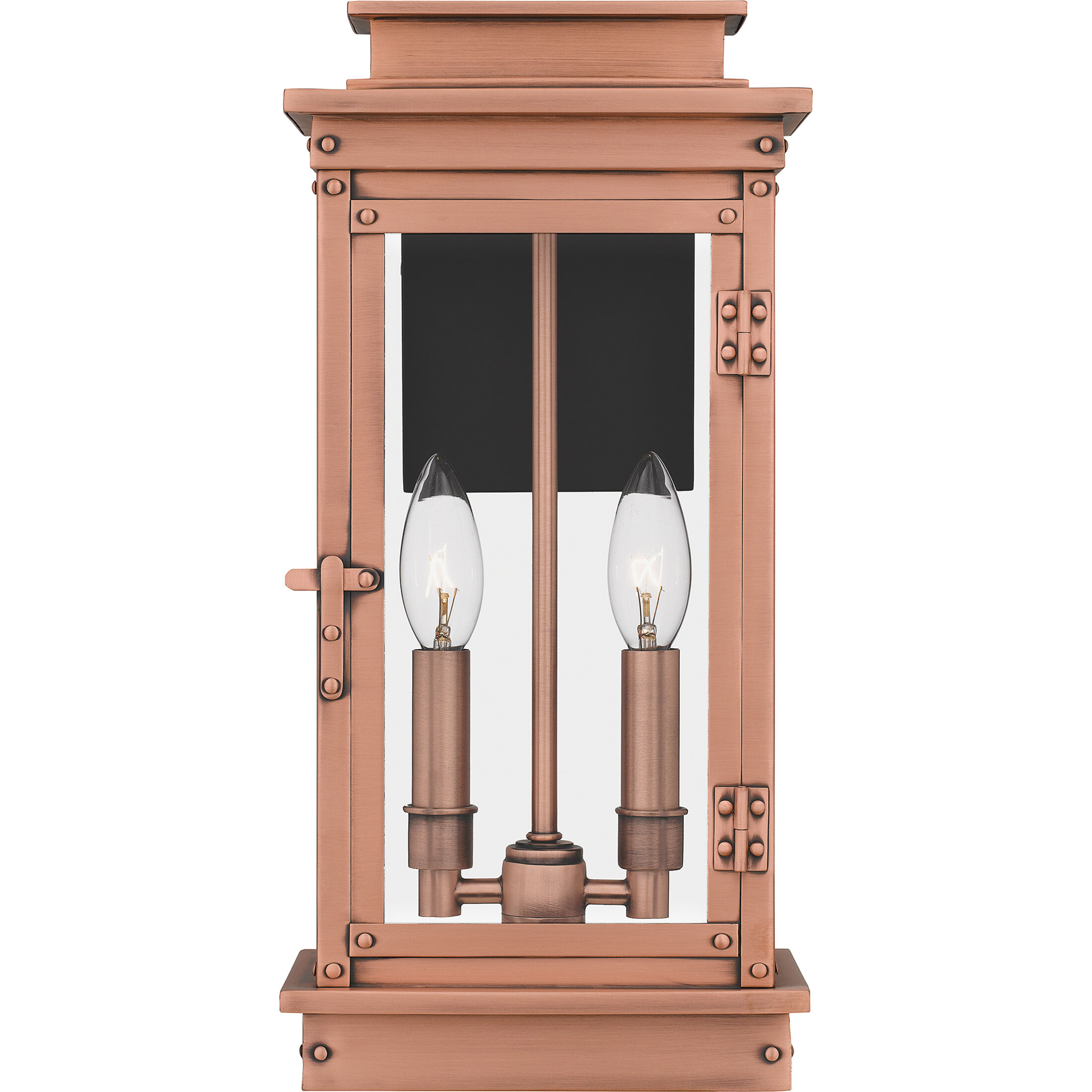 Noelle Outdoor Wall Lantern in Aged Copper, Medium