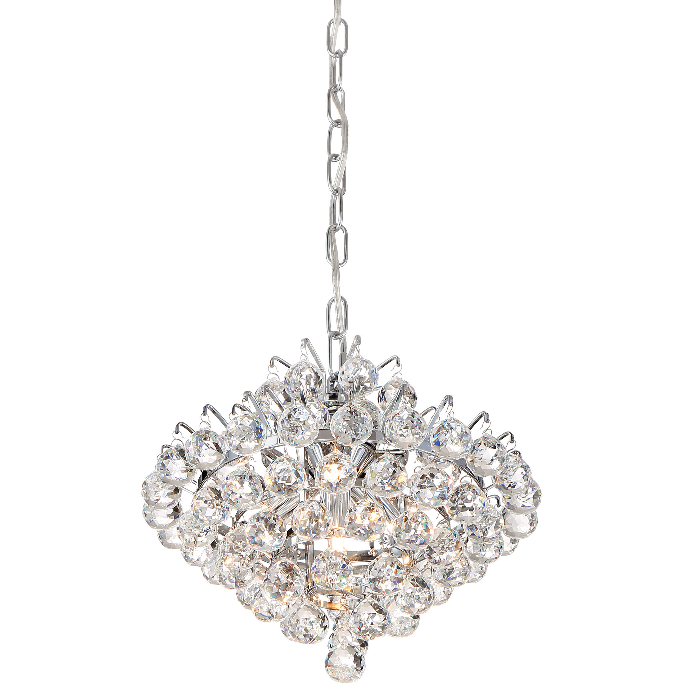 Bordeaux 4 Light 12 inch Polished Chrome Mini Pendant Ceiling Light