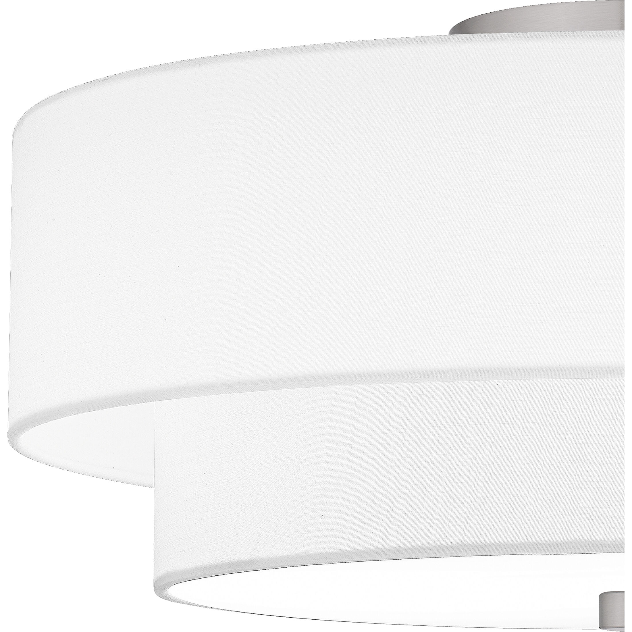 Prewett 2 Light 16 inch Brushed Nickel Semi-Flush Mount Ceiling Light