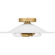 Indigo 2 Light 15.75 inch Light Gold Flush Mount Ceiling Light, Medium
