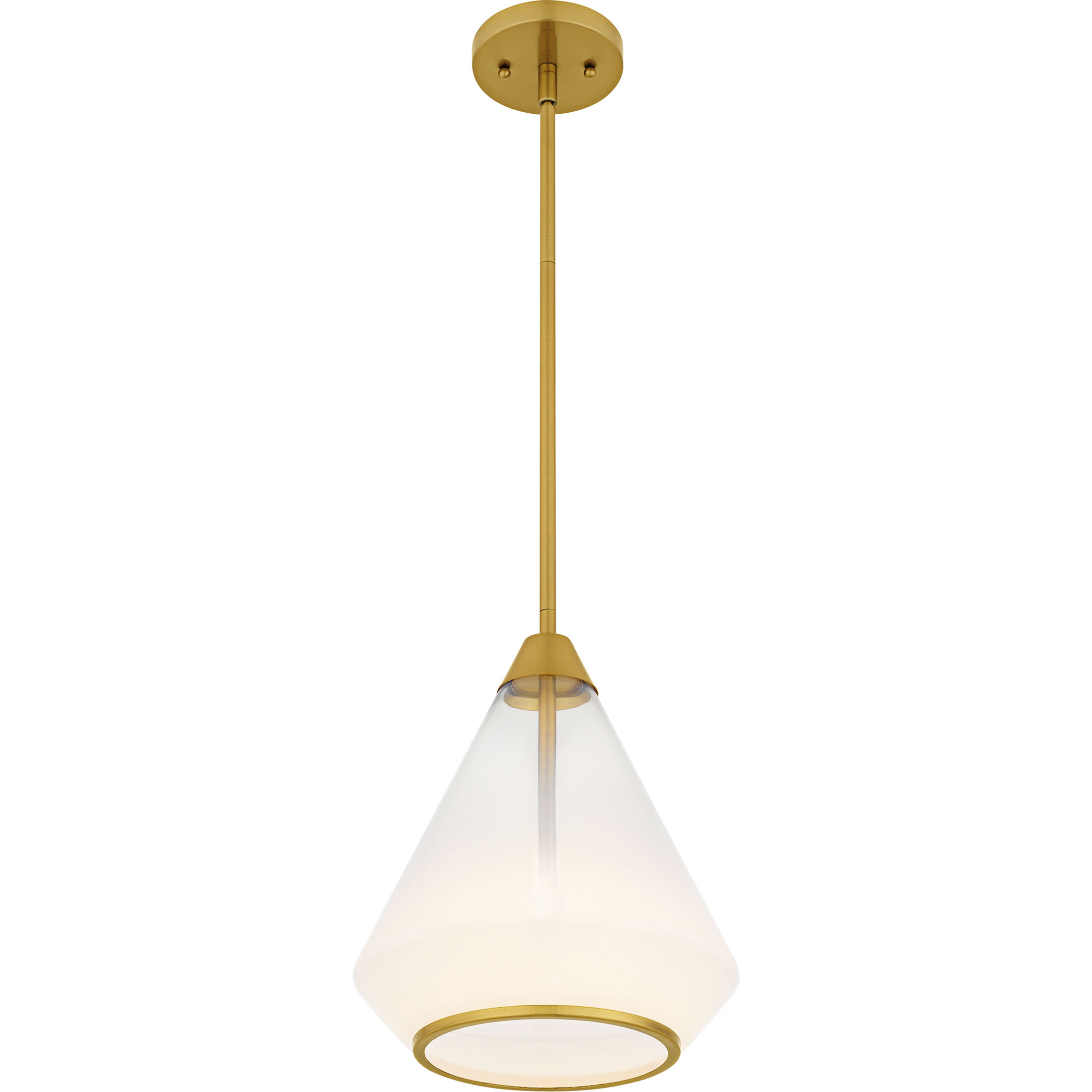 Haze 1 Light 10.5 inch Brushed Gold Mini Pendant Ceiling Light, Small