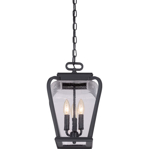 Province 3 Light 10 inch Mystic Black Outdoor Hanging Lantern