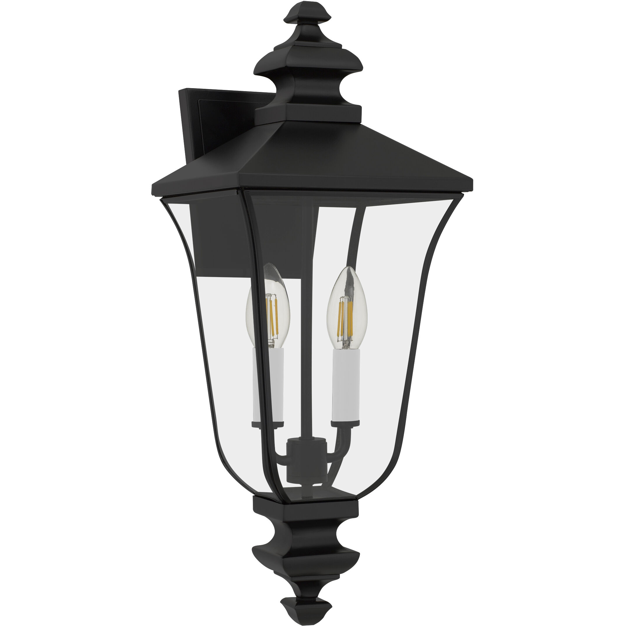 Farley 2 Light 20 inch Matte Black Outdoor Wall Lantern