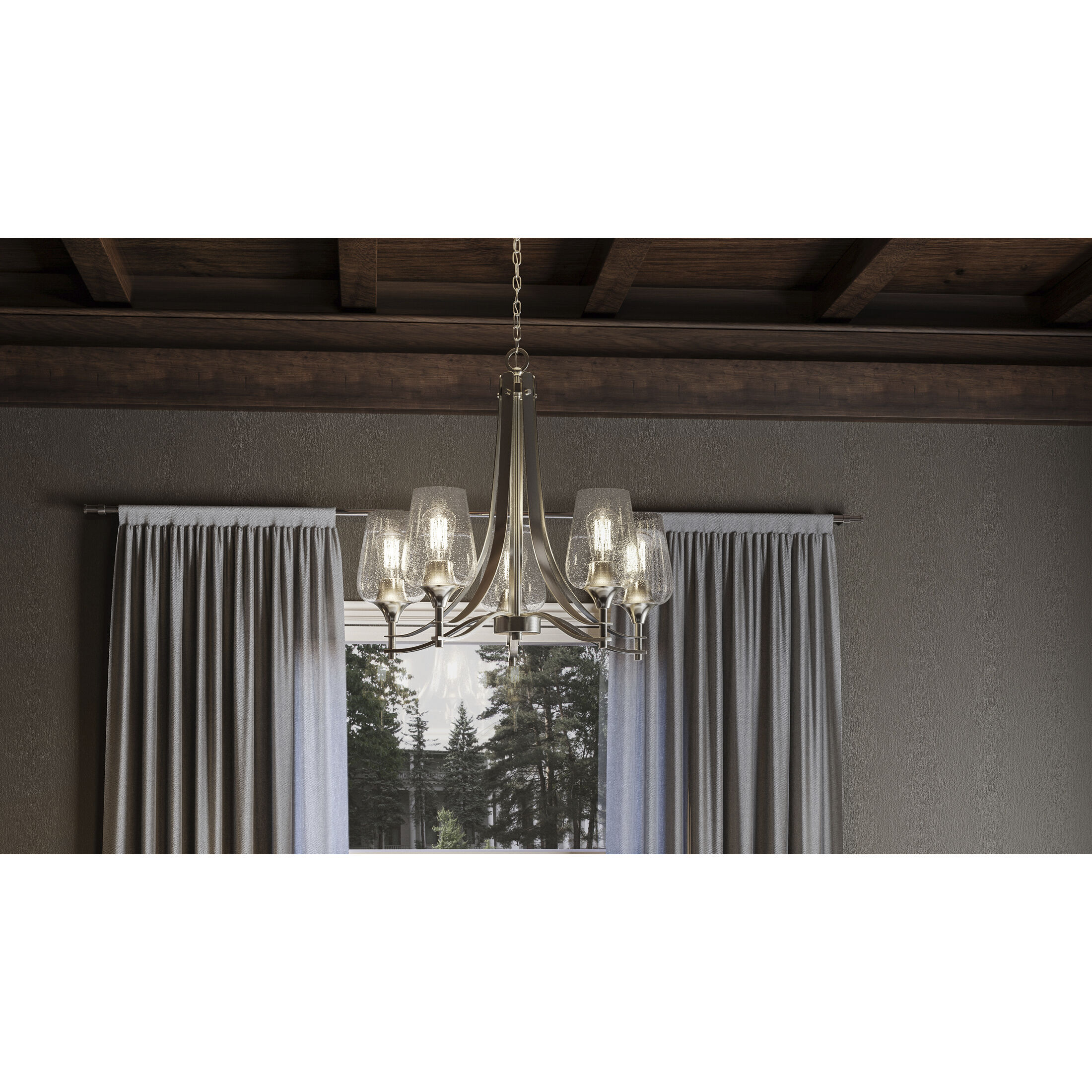 Quoizel TWE5005BN Towne 5 Light 25 inch Brushed Nickel Chandelier Ceiling Light