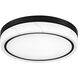 Gasper LED 16 inch Matte Black Flush Mount Ceiling Light, Medium