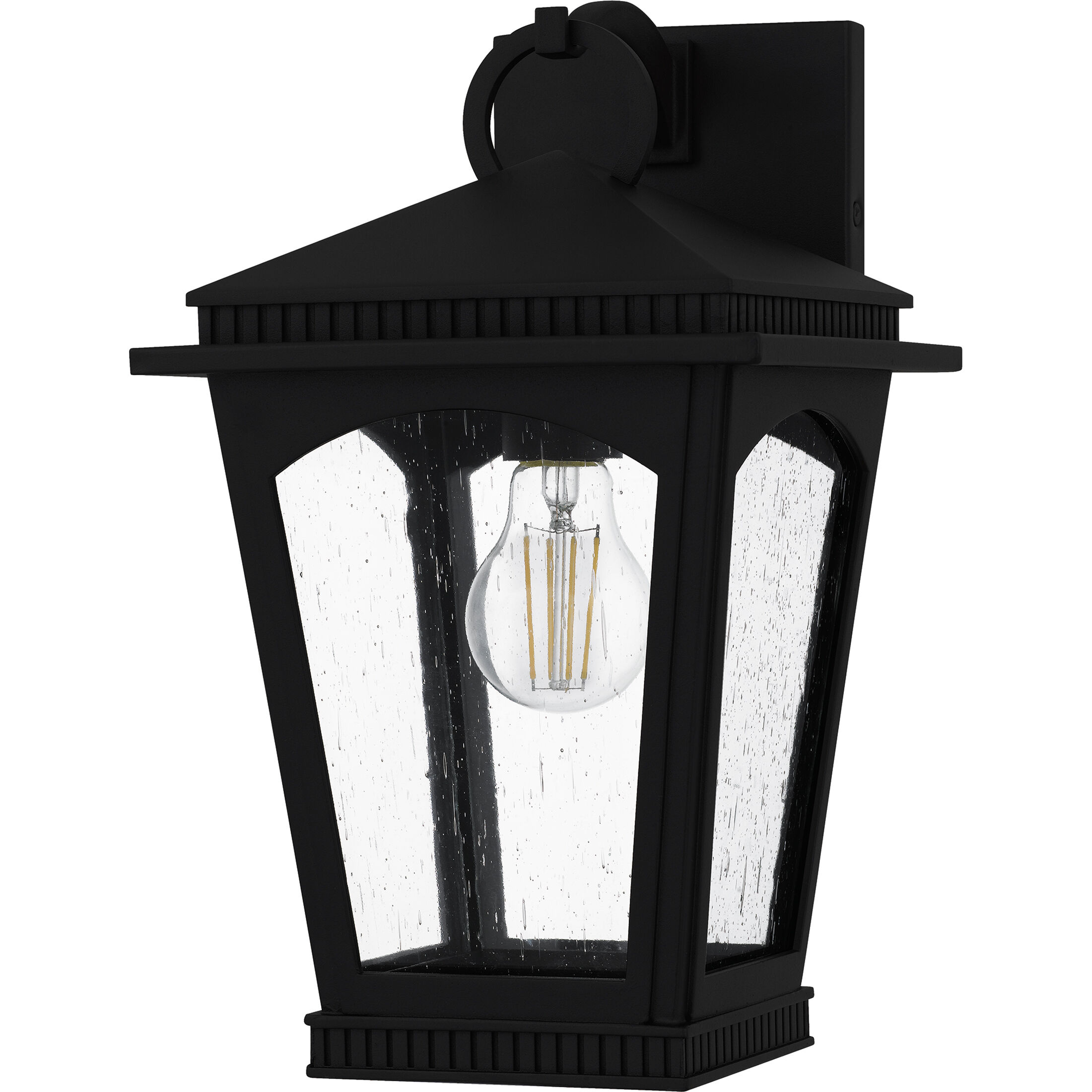 Huck 1 Light 13.25 inch Earth Black Outdoor Wall Lantern, Medium