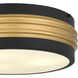 Emmett 3 Light 16 inch Matte Black Flush Mount Ceiling Light
