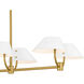 Penley 8 Light 42 inch Brushed Gold Linear Chandelier Ceiling Light, Medium