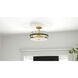 Reagan 3 Light 16 inch Matte Black Semi-Flush Mount Ceiling Light, Medium