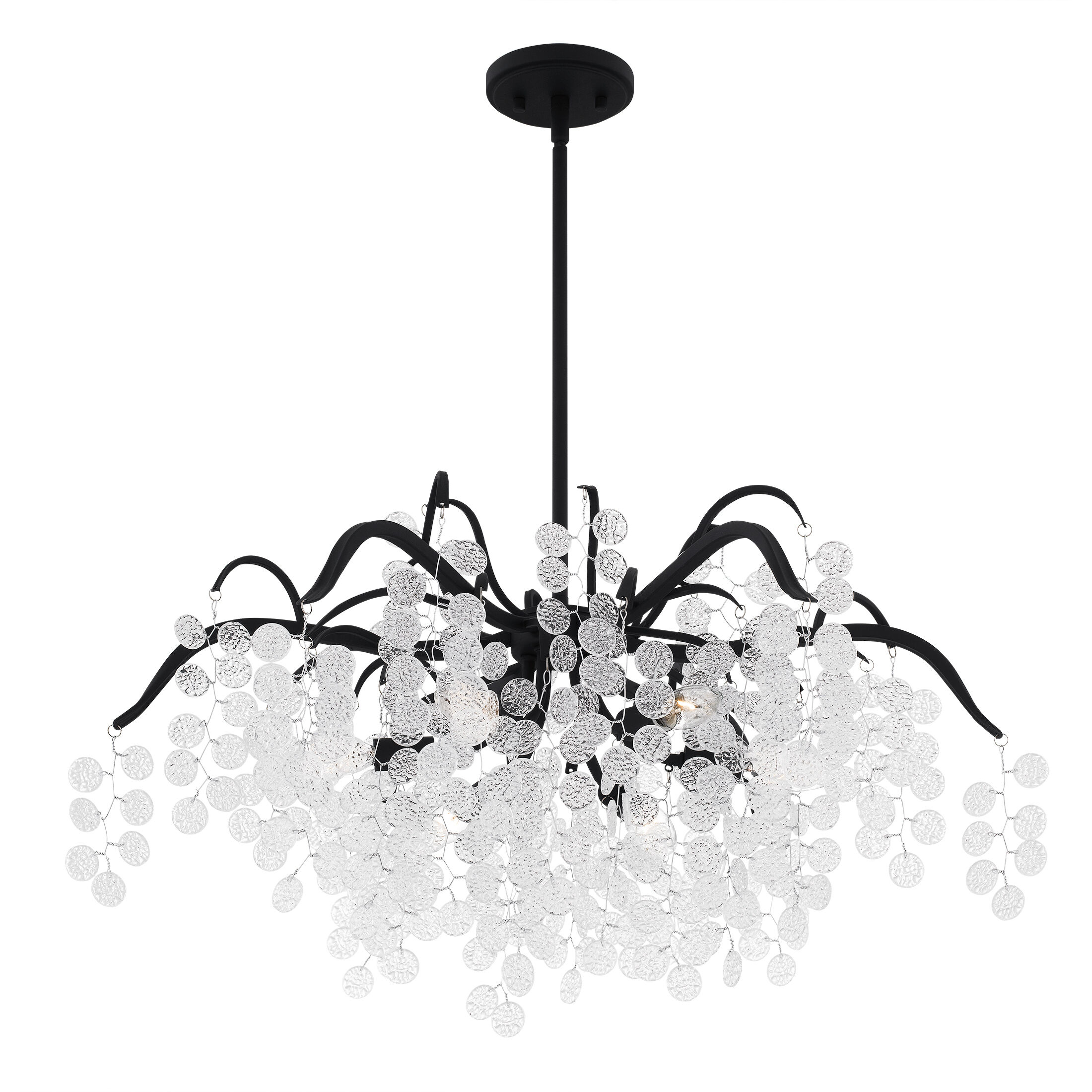 Maple 6 Light 29 inch Earth Black Chandelier Ceiling Light