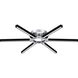 Zealand LED 36 inch Polished Chrome Semi-Flush Mount Ceiling Light, Extra Large