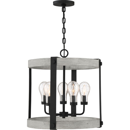 Carlisle 5 Light 21 inch Grey Ash Foyer Pendant Ceiling Light