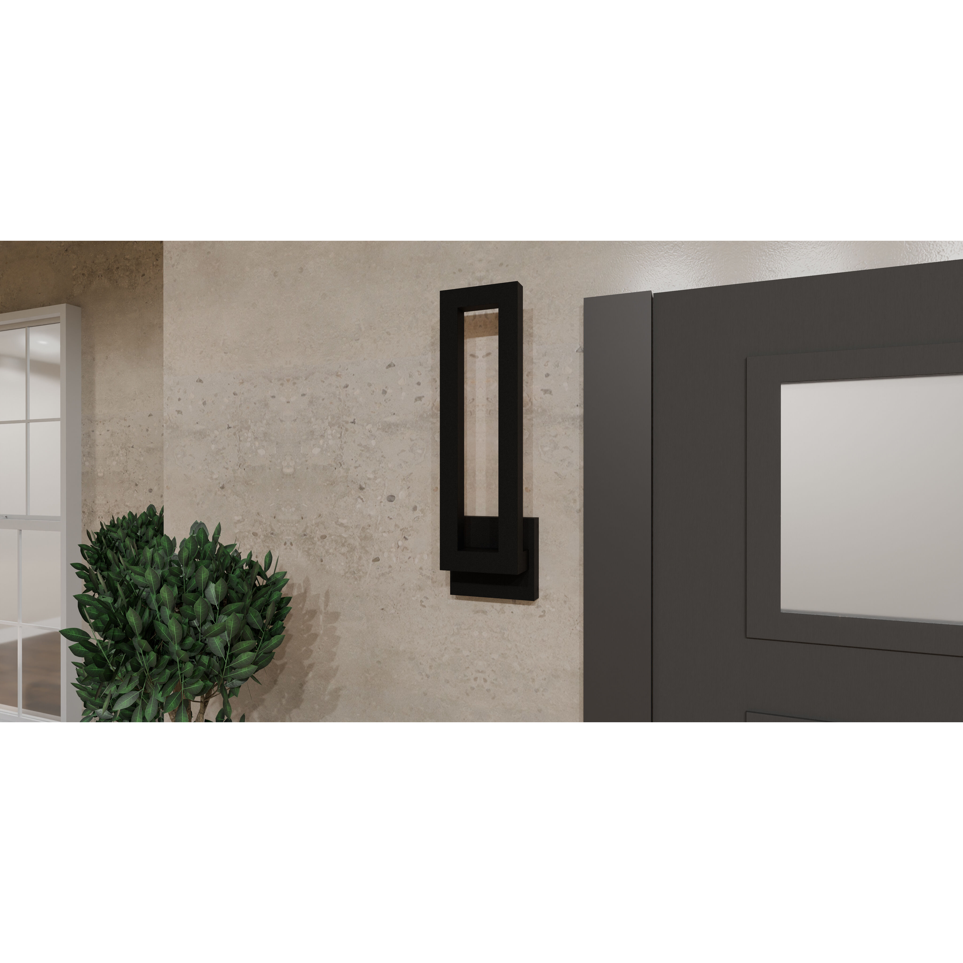 Pompeii LED 7.25 inch Earth Black Outdoor Lantern, Large