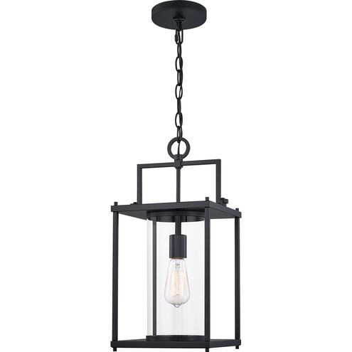 Garrett 1 Light 9 inch Matte Black Outdoor Hanging Lantern