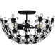 Rosemary 3 Light 15.75 inch Matte Black Semi-Flush Mount Ceiling Light, Medium