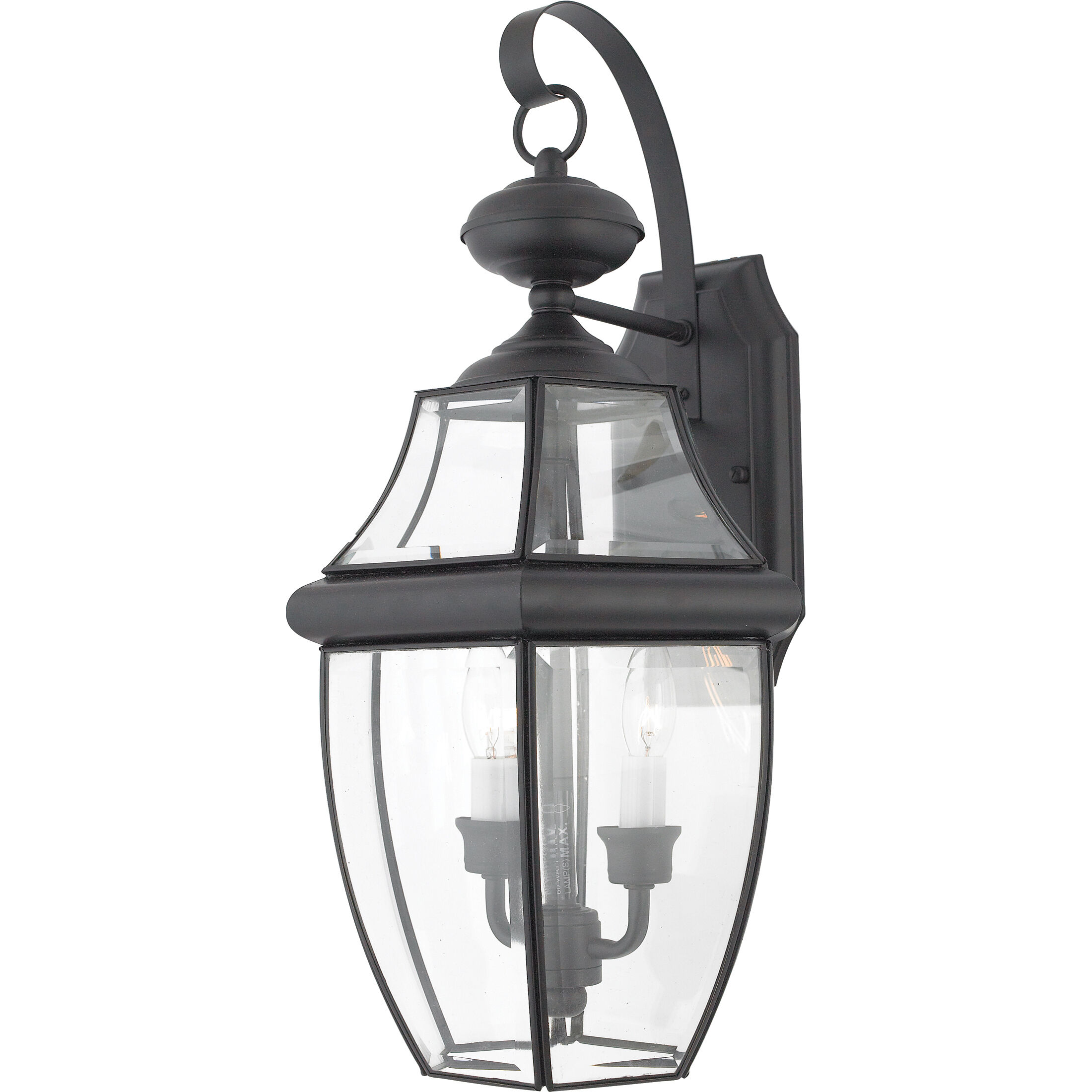 Newbury 2 Light 20 inch Mystic Black Outdoor Wall Lantern