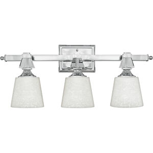 Deluxe 3 Light 26 inch Polished Chrome Bath Light Wall Light
