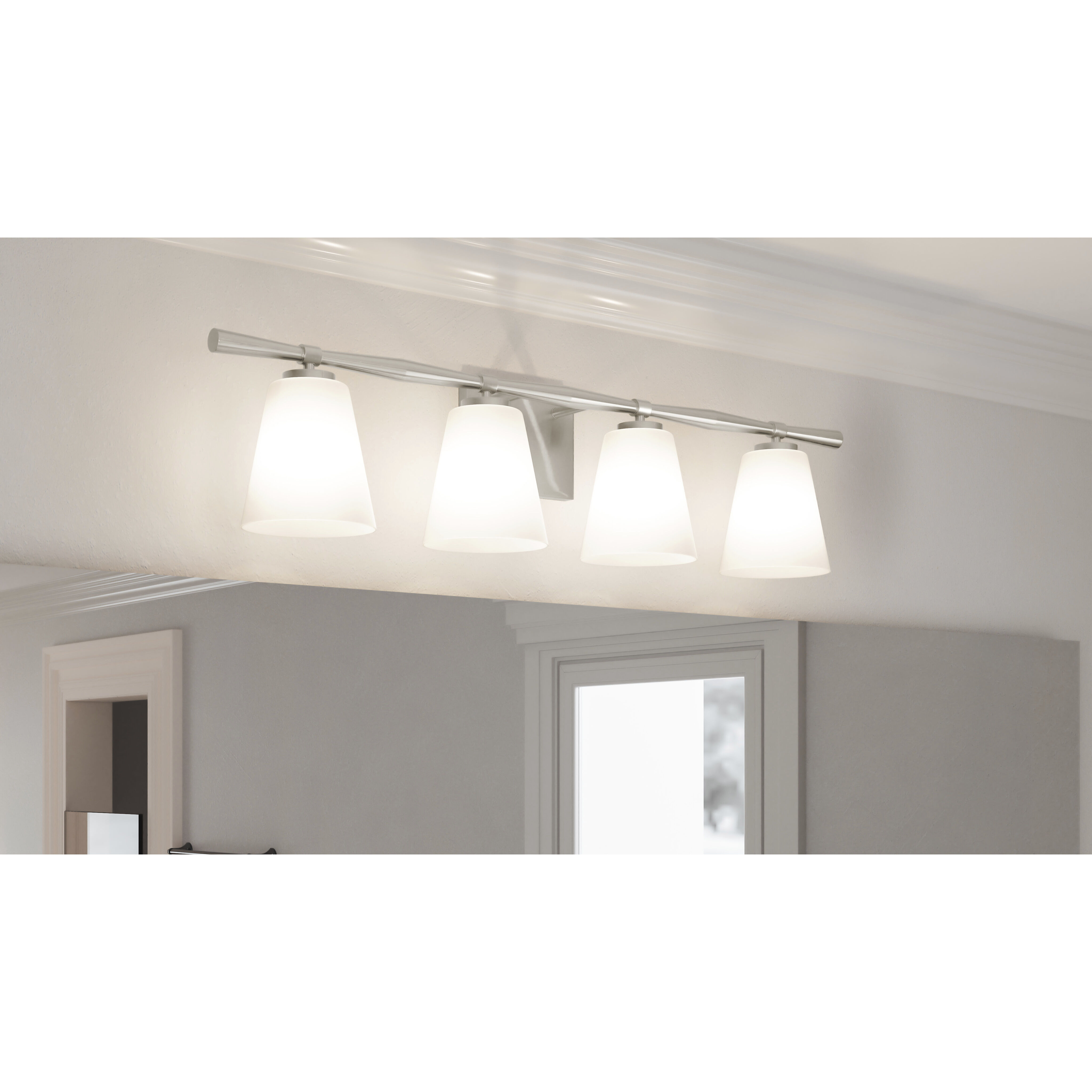 Brindley 4 Light 31 inch Brushed Nickel Bath Light Wall Light