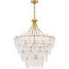 Lilestone 7 Light 28 inch Gold Leaf Pendant Ceiling Light, Large