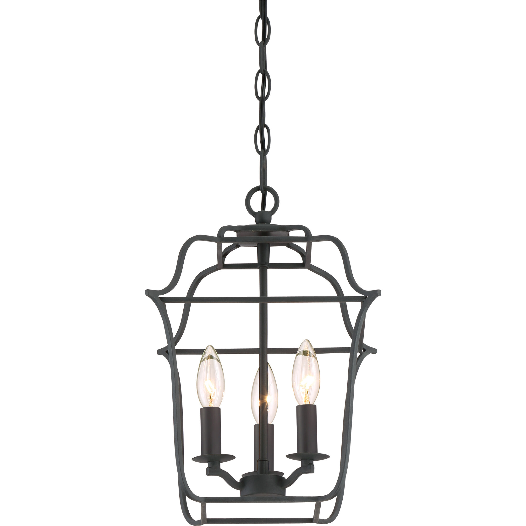 Gallery 3 Light 10 inch Royal Ebony Foyer Pendant Ceiling Light