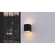 Saxton LED 10 inch Matte Black Outdoor Wall Lantern, Small