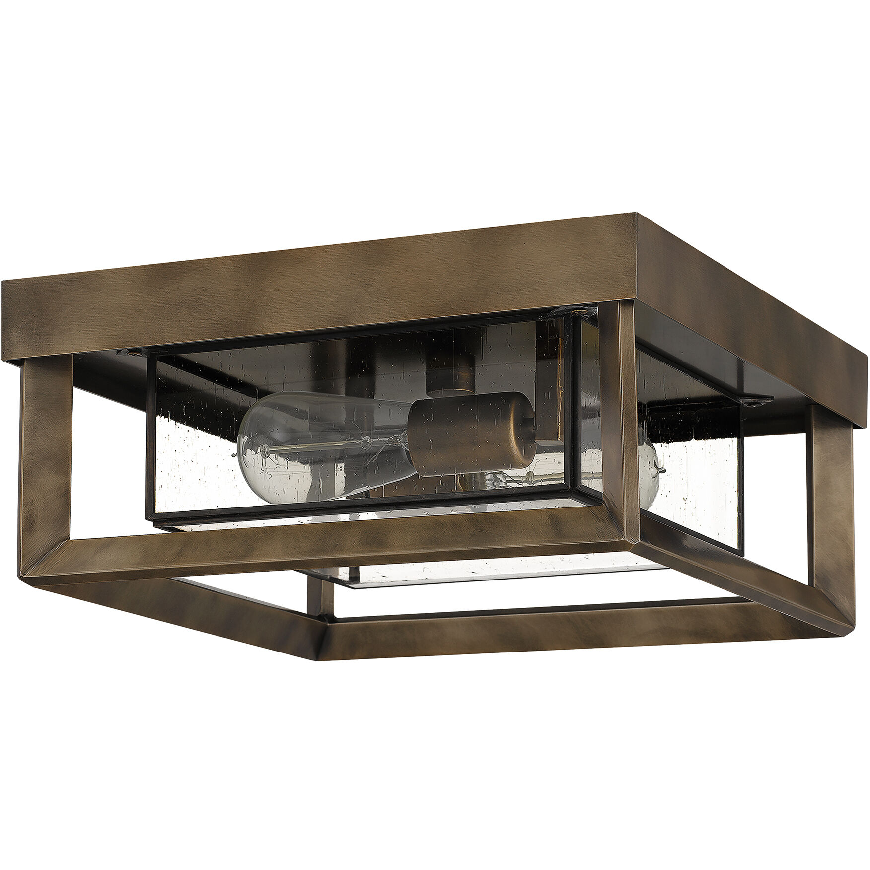 Infinger 2 Light 13 inch Statuary Bronze Semi-Flush Mount Ceiling Light