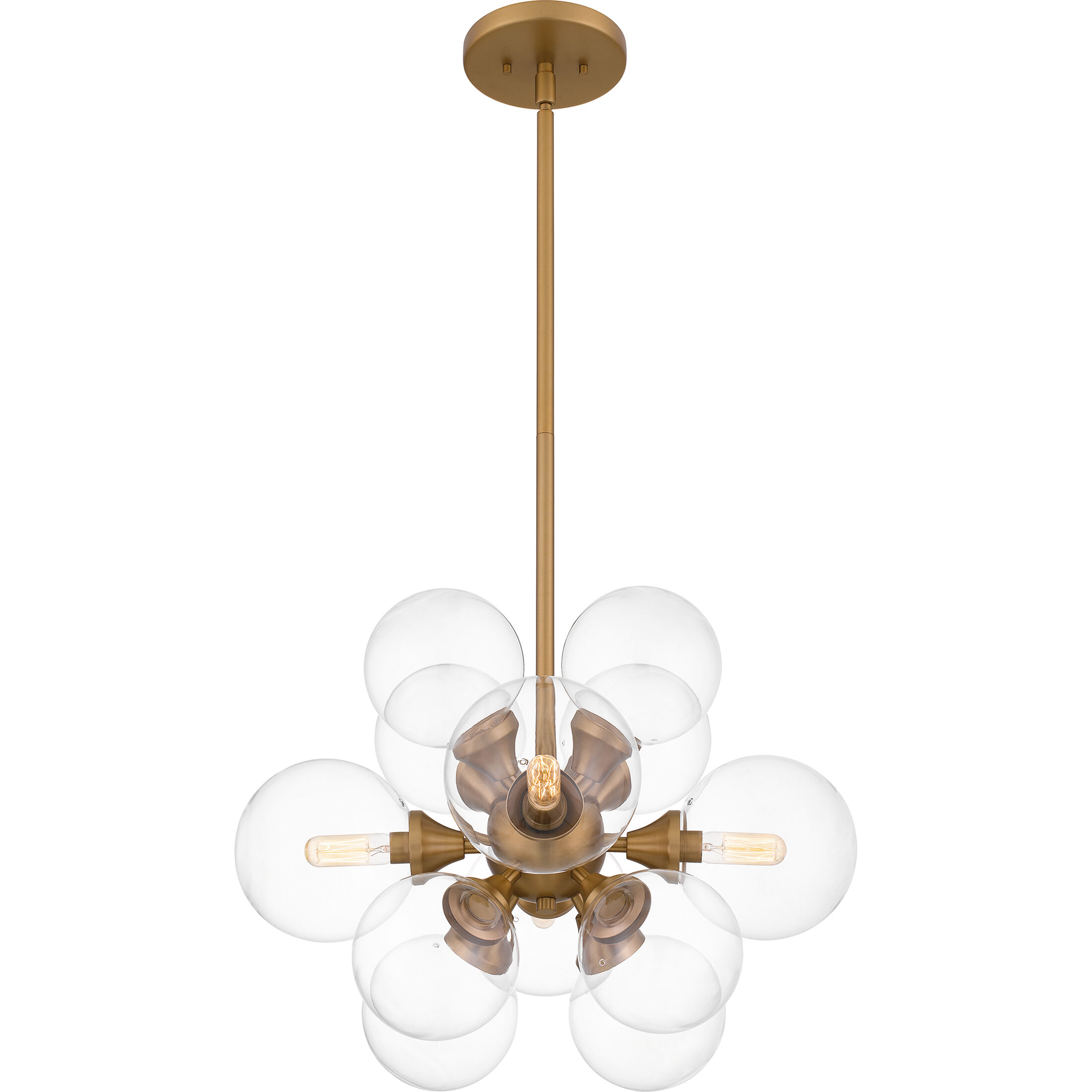 Glinda 4 Light 20 inch Brushed Weathered Brass Pendant Ceiling Light