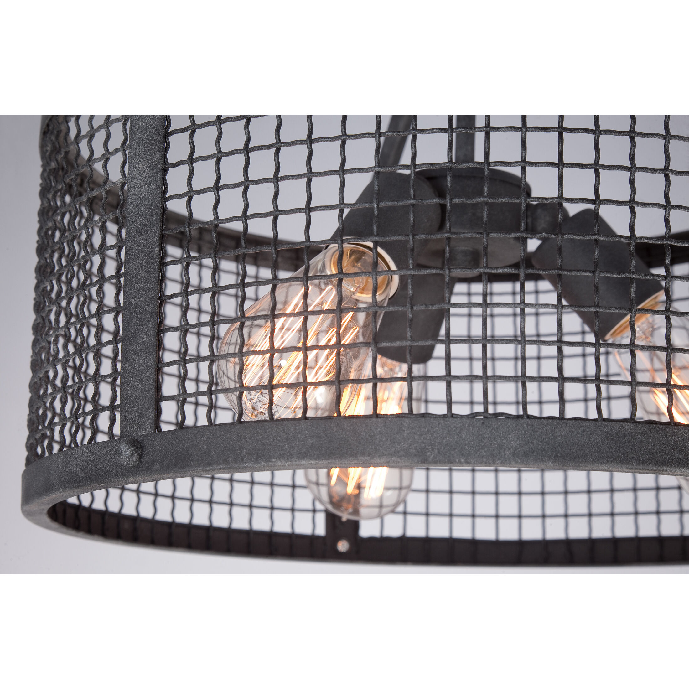 Wilder 3 Light 16 inch Mottled Black Semi-Flush Mount Ceiling Light