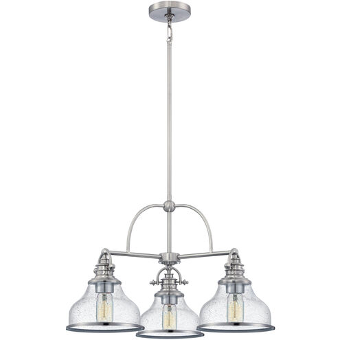 Grant 3 Light 24 inch Brushed Nickel Dinette Chandelier Ceiling Light
