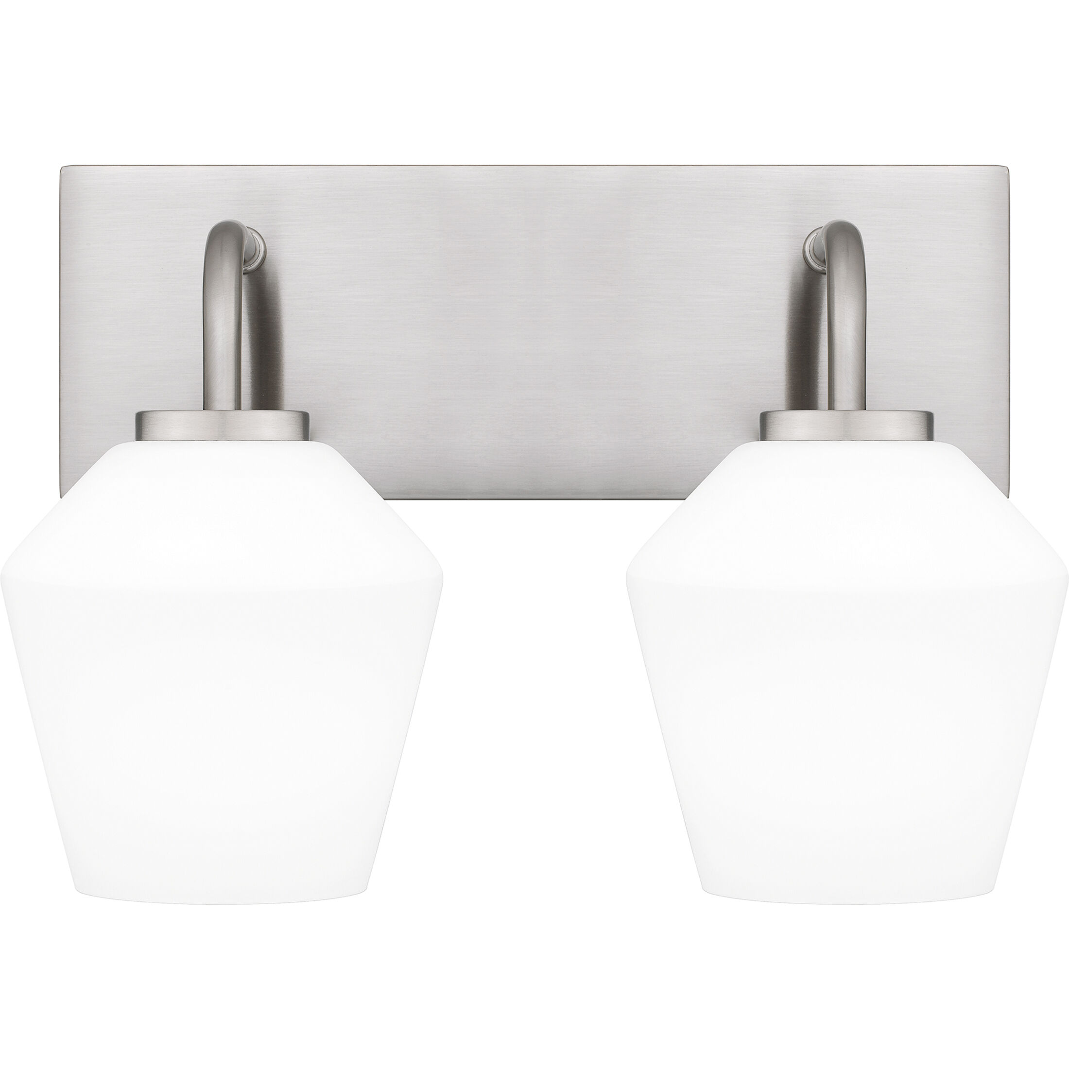 Nielson 2 Light 13.5 inch Brushed Nickel Bath Light Wall Light, Medium