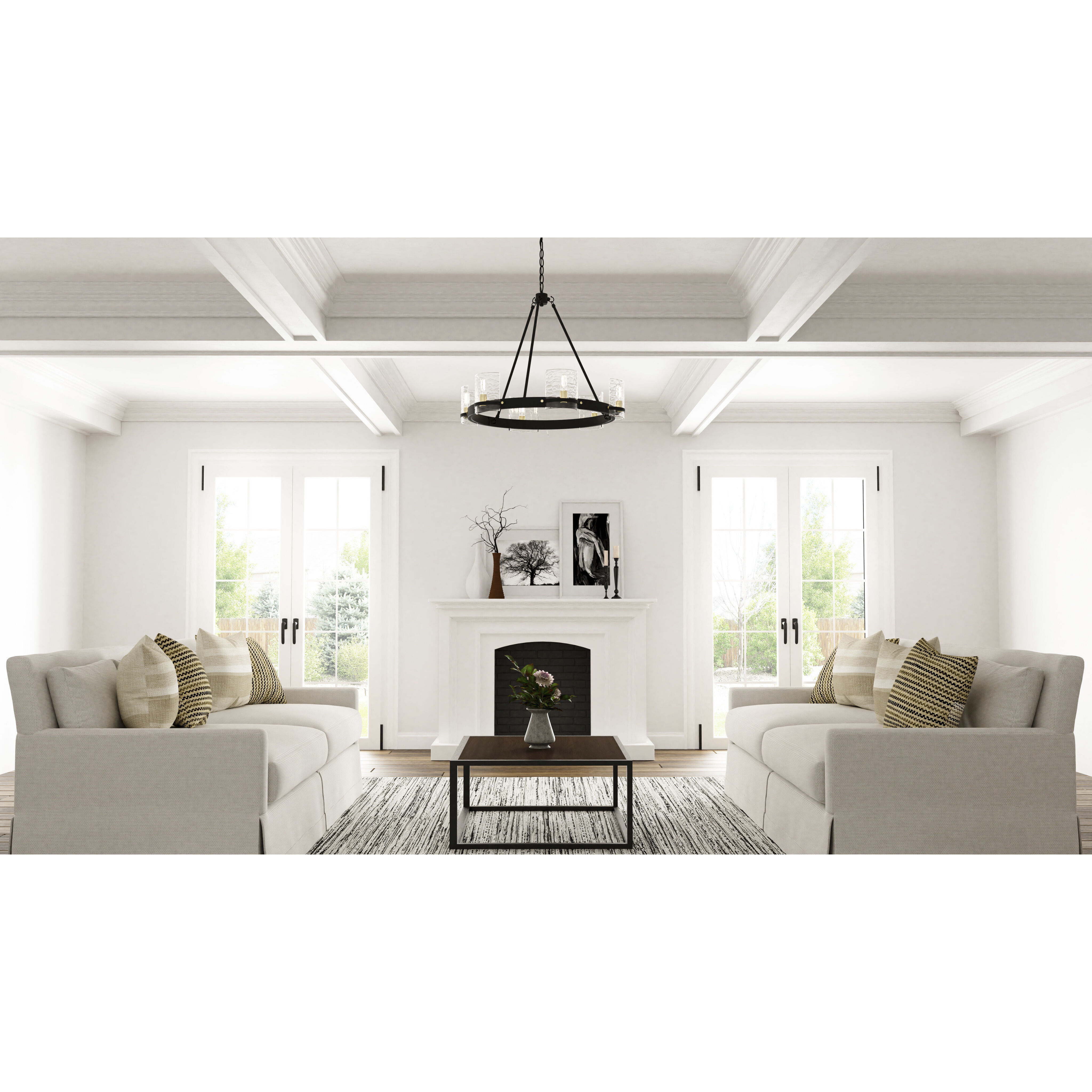 Gloucester 6 Light 28.25 inch Matte Black Chandelier Ceiling Light