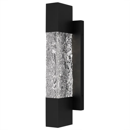 Solace LED 16 inch Matte Black Outdoor Wall Lantern, Medium