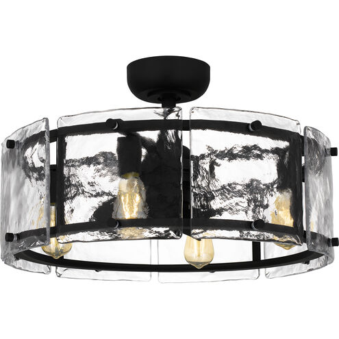 Fortress 24 inch Earth Black with Black Matte Blades Fandelier