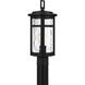 Uma 1 Light 17 inch Matte Black Outdoor Post Lantern, Large