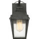 Carriage 1 Light 12 inch Mottled Black Outdoor Wall Lantern