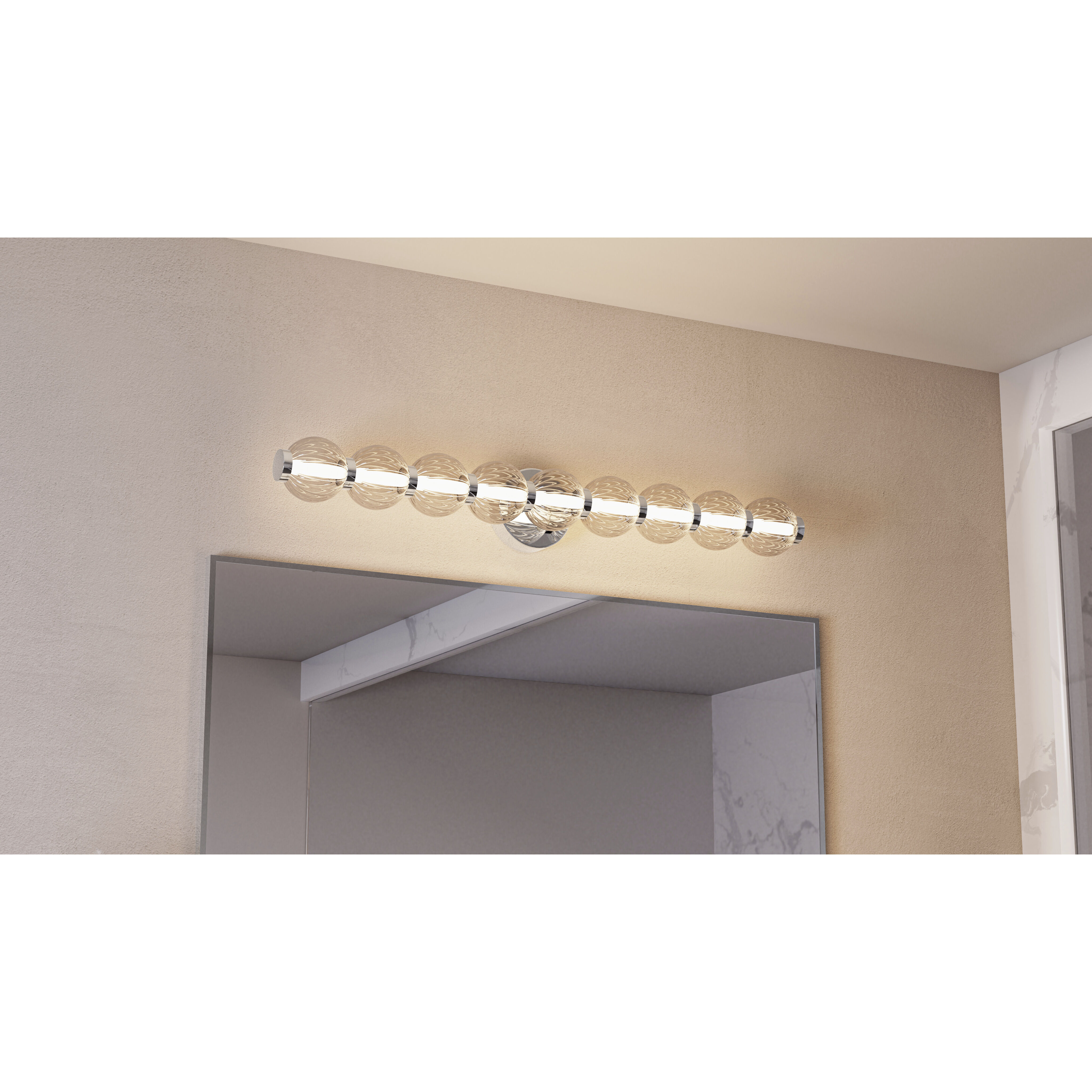 Elway LED 32 inch Polished Chrome Bath Light Wall Light, Large