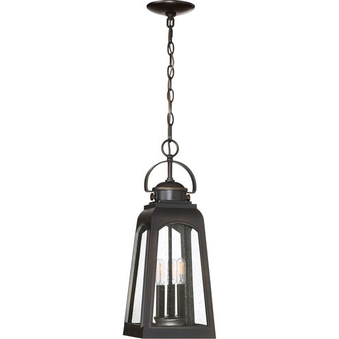 Guardsman 3 Light 8 inch Palladian Bronze Outdoor Hanging Lantern, Large
