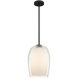 Evelynn 1 Light 10 inch Matte Black Mini Pendant Ceiling Light