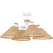 Graft 4 Light 24 inch Matte White Semi-Flush Mount Ceiling Light, Extra Large