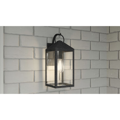 Thorpe 1 Light 15 inch Mottled Black Outdoor Wall Lantern, Medium