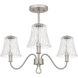 McKinney 3 Light 21.75 inch Brushed Nickel Semi-Flush Mount Ceiling Light, Extra Large