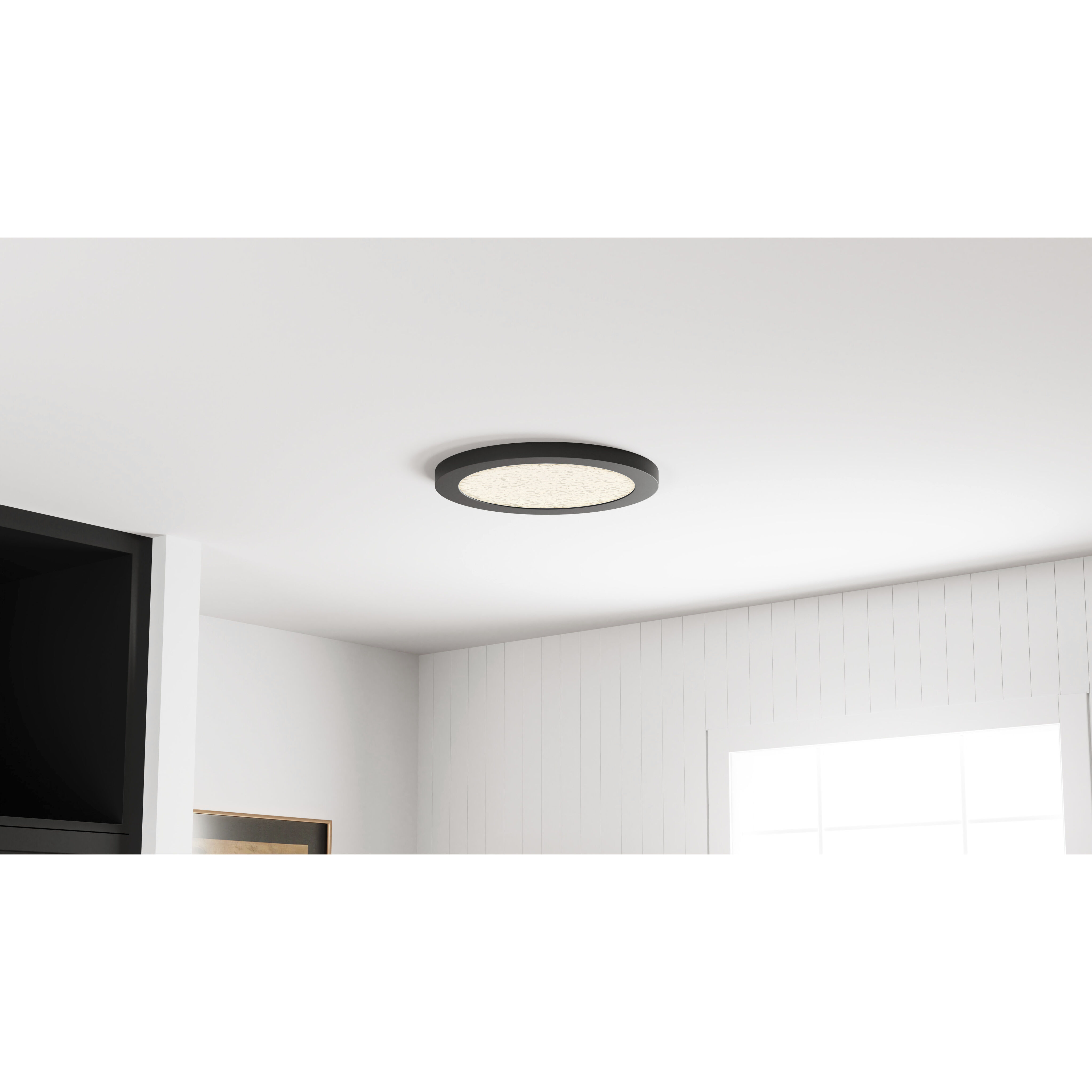 Outskirts LED 15 inch Earth Black Flush Mount Ceiling Light, Medium