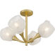 Adelyn 4 Light 22 inch Gold Leaf Semi-Flush Mount Ceiling Light