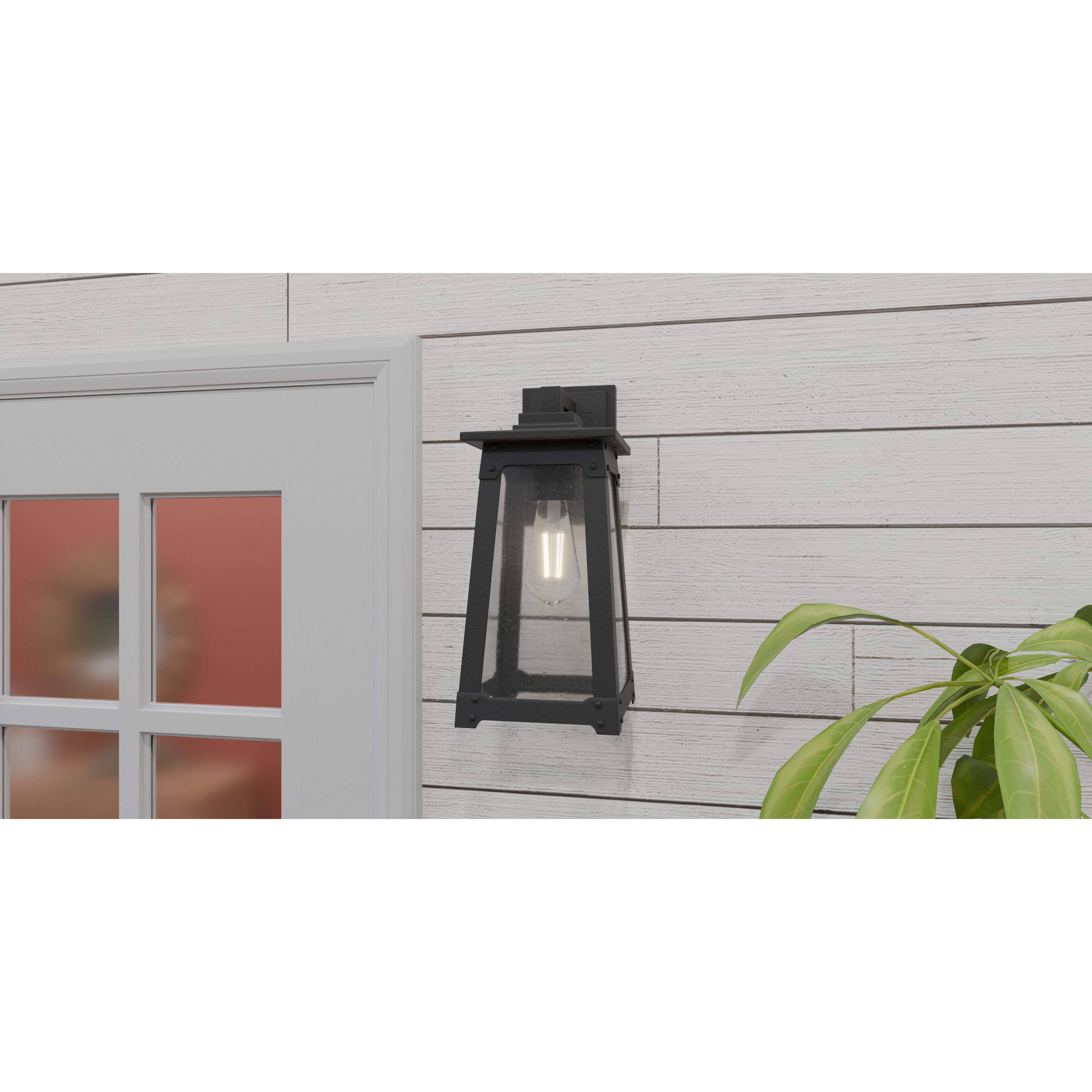 Drescher 1 Light 6.5 inch Matte Black Outdoor Lantern, Medium