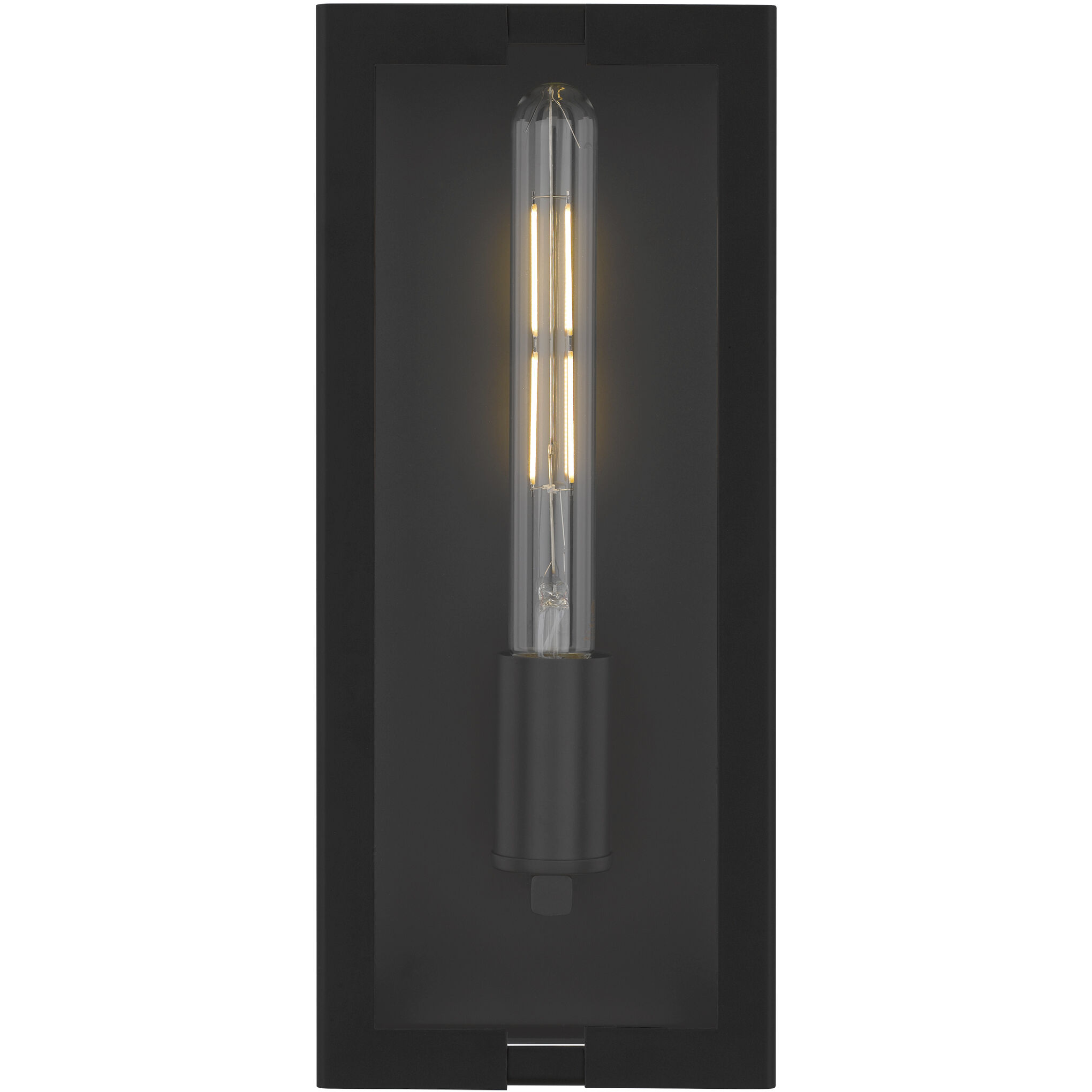 Young 1 Light 14 inch Matte Black Outdoor Wall Lantern