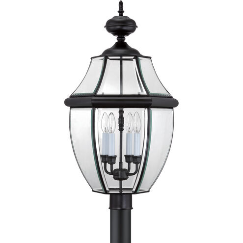 Newbury 4 Light 30 inch Mystic Black Outdoor Post Lantern