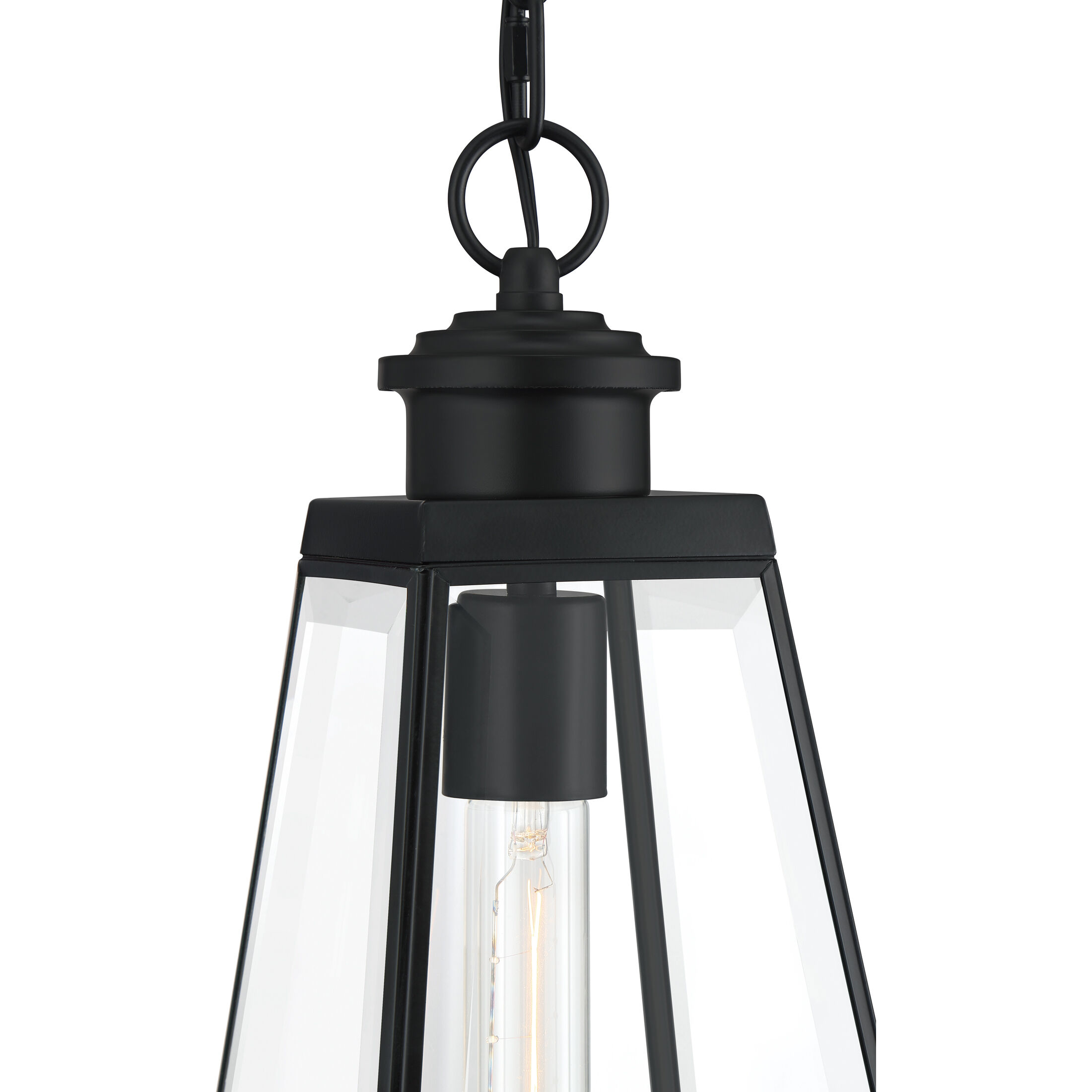Paxton 1 Light 7 inch Matte Black Outdoor Hanging Lantern