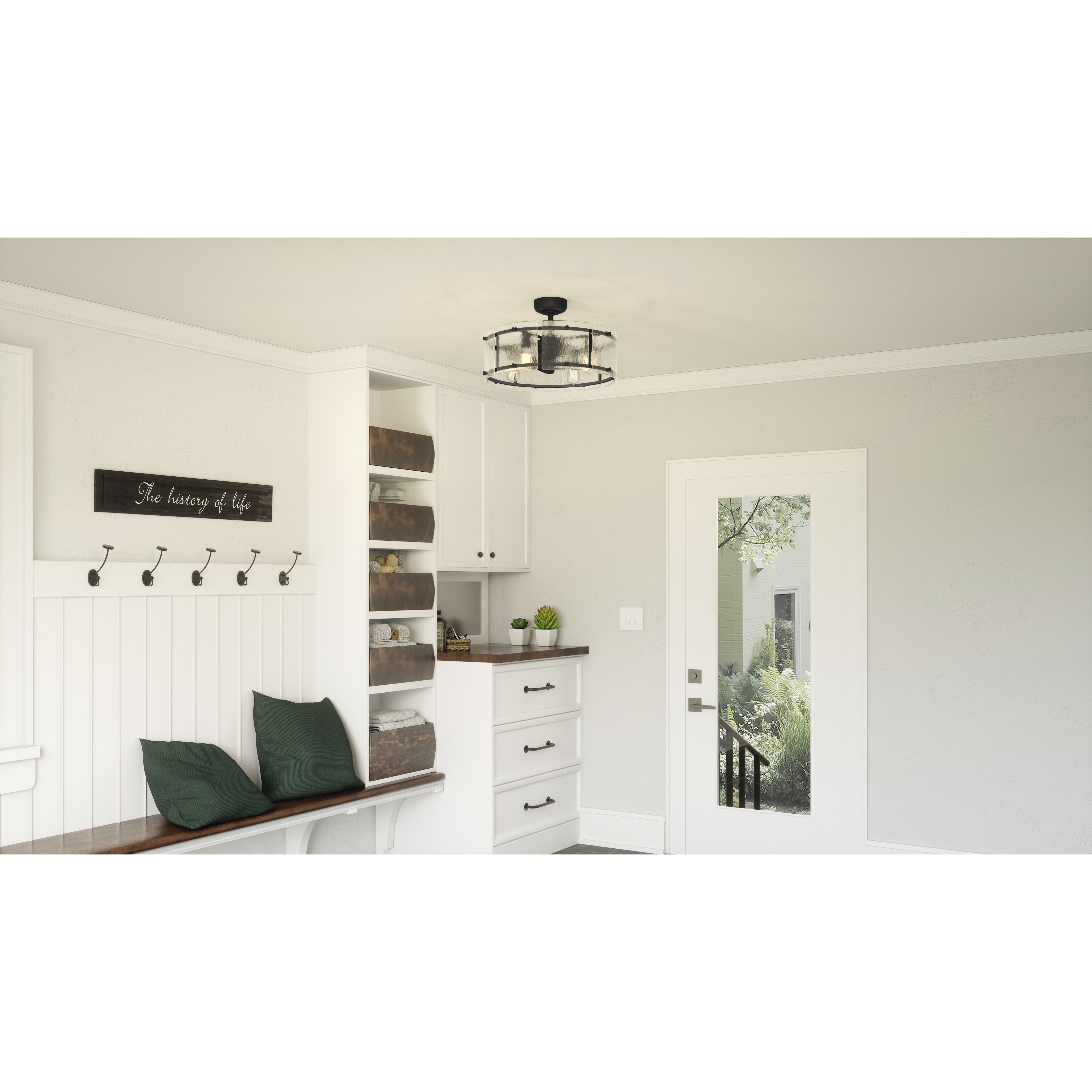 Quoizel FTS3124EK Fortress 24 inch Earth Black with Black