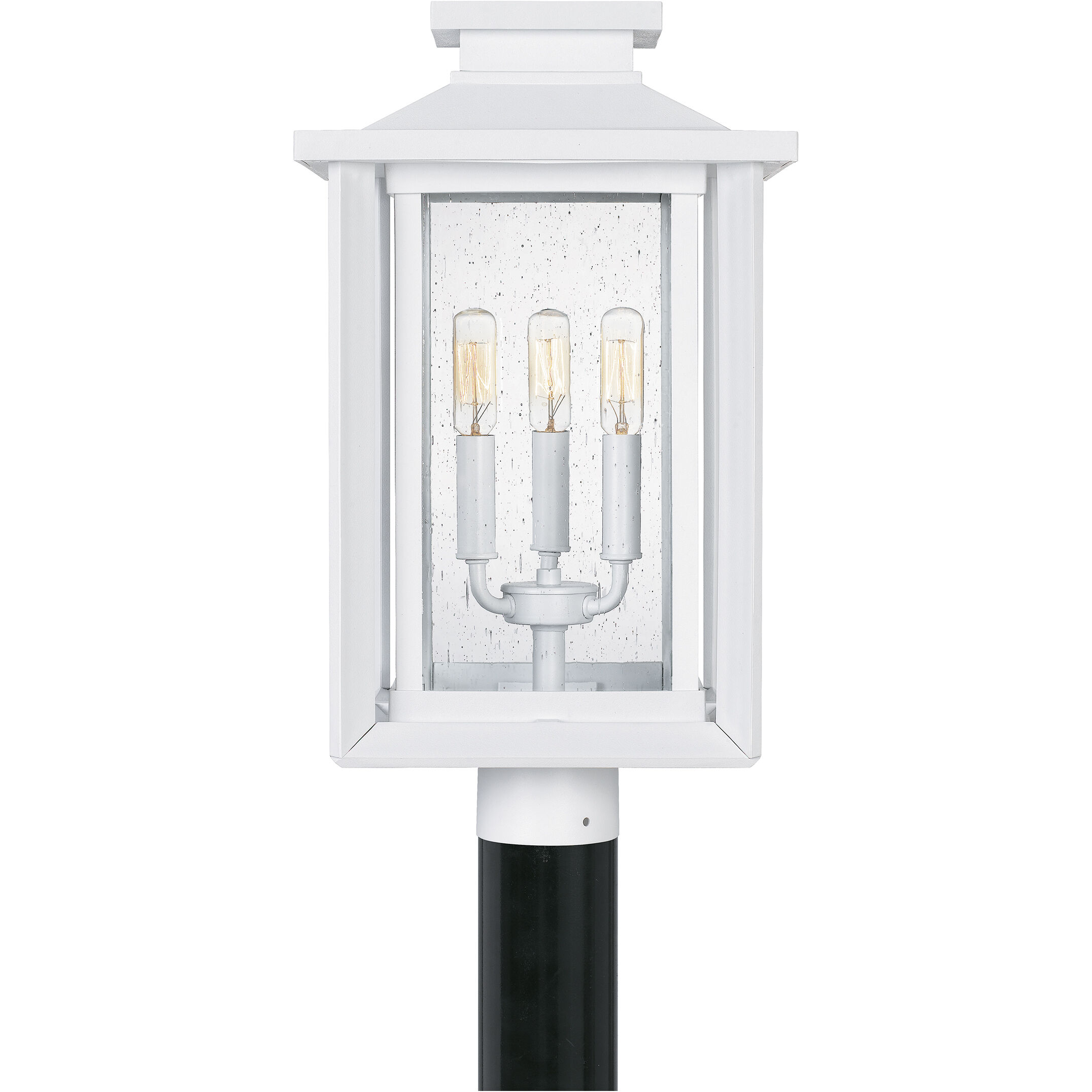 Wakefield 3 Light 19 inch White Lustre Outdoor Post Lantern