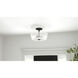 Gray 3 Light 16 inch Matte Black Semi-Flush Mount Ceiling Light, Medium